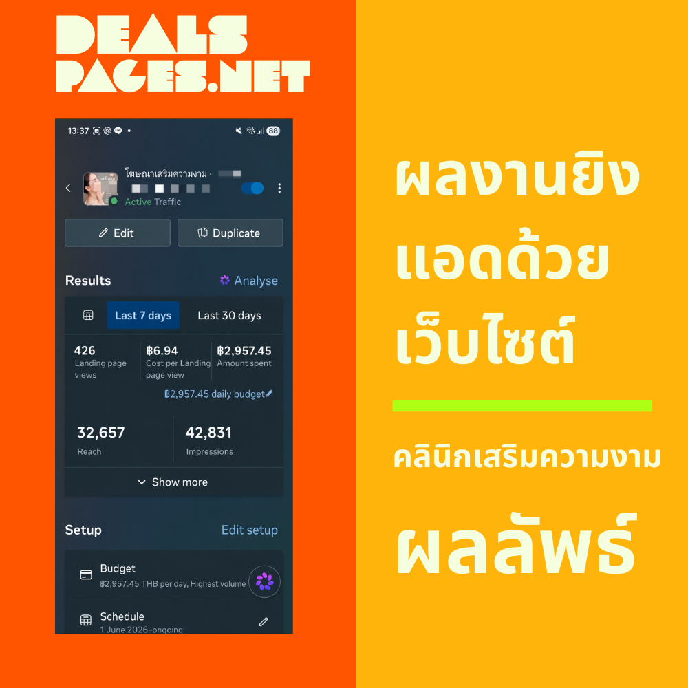 ตัวอย่างผลงาน DealsPages 4